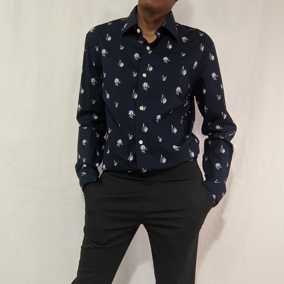 Bonobos Valley Floral Trim Fit Long Sleeve Shirt - Picture 8 of 9